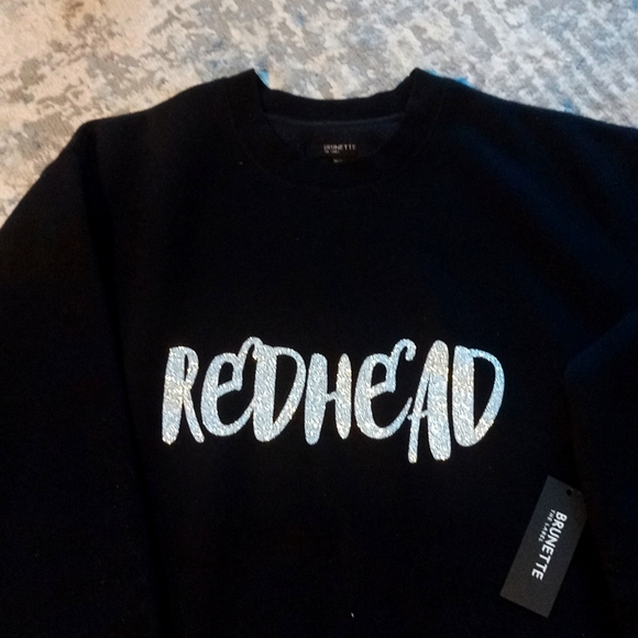 BNWT Brunette the Label x Chatters 'Redhead' Sweatshirt size M/L - Picture 1 of 7